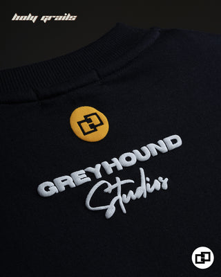 Streetwear Style 'Reppin' Black Oversized 250 GSM 100% Cotton Tee HG x Grey Hound Clothing - Back Close Up