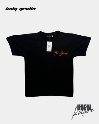 Streetwear Style 'The Devil' Black French Terry Cotton 240 GSM Tee-Shirt - Front