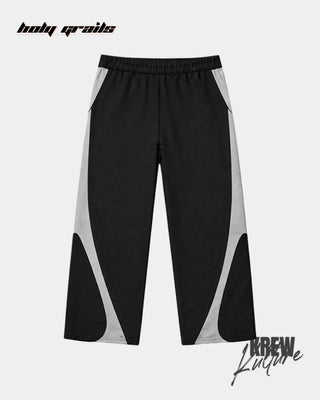 Streetwear Style 'The MoonForm' Black 240 GSM French Terry Lycra Screen Printed Lower HG x Krewe Kulturr - Back