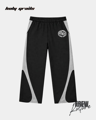 Streetwear Style 'The MoonForm' Black 240 GSM French Terry Lycra Screen Printed Lower HG x Krewe Kulturr - Front