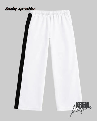 Streetwear Style 'The MoonSplit' White 240 GSM French Terry Lycra Screen Printed Lower HG x Krewe Kulturr - Back