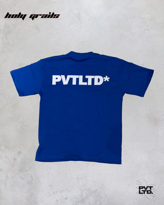 Streetwear Style 'Your Girl Keeps Calling' Blue Cotton Graphic Oversize Tee HG x Pvt Ltd - Back