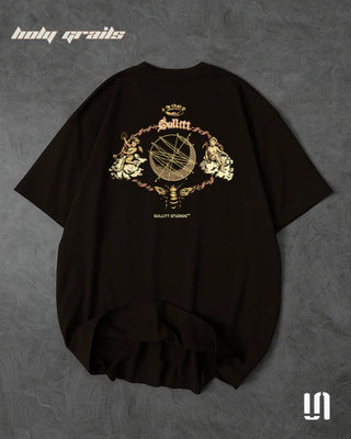 Streetwear 'Dark Brown Angel' 260 GSM 95% Cotton 5% Spandex Graphic OversizeTee HG x Sullitt - Back on Floor