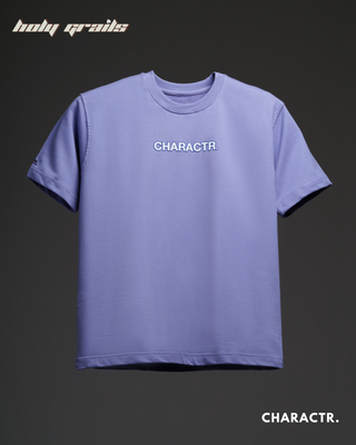 Streetwear Style 'Airdrop The Hope' Purple Oversized 260 GSM Terry Cotton T-Shirt - Front