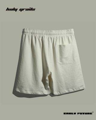 Streetwear Style 'Off White Shorts' 290 GSM Terry Cotton Shorts - Back