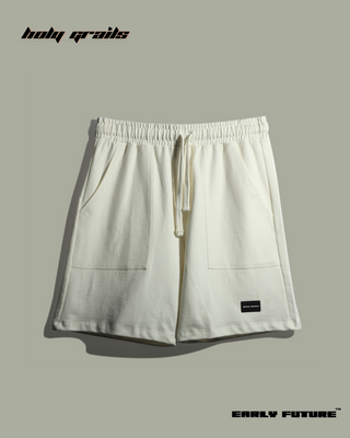 Streetwear Style 'Off White Shorts' 290 GSM Terry Cotton Shorts - Front