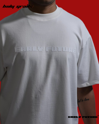 Streetwear Style 'White Necessary' 230 GSM Terry Cotton Oversized T-Shirt - Front