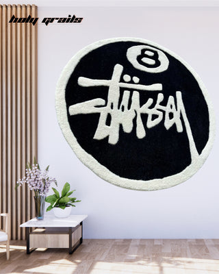 Stüssy 8-Ball Tufted Rug On Wall