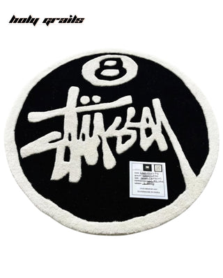 Stüssy 8-Ball Tufted Rug with packing sticker