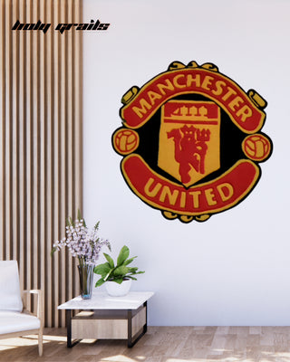 The Legendary Crest Tufted Rug On Wall