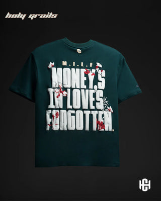 'The Milf' Green 240 GSM Terry Cotton Puff Printed Graphic Oversized T-Shirt HG x Charactr - Back