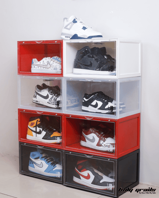 The Holy Chamber - Multiple Sneaker Crates Stack on each other - Side Shot
