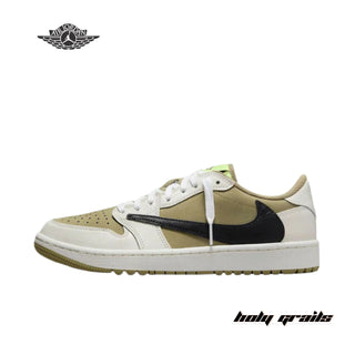 Travis Scott x Nike Air Jordan 1 Low Golf 'Neutral Olive' Sneakers - Side 2