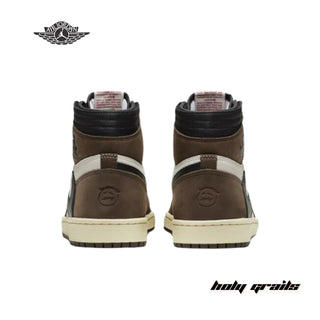 Travis Scott x Nike Air Jordan 1 Retro High OG 'Mocha' Sneakers - Back