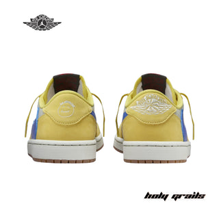 Travis Scott x Nike Air Jordan 1 Retro Low OG SP 'Canary' Sneakers - Back