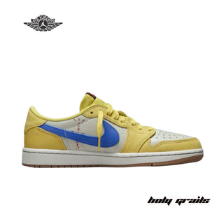 Travis Scott x Nike Air Jordan 1 Retro Low OG SP 'Canary' Sneakers - Side 1