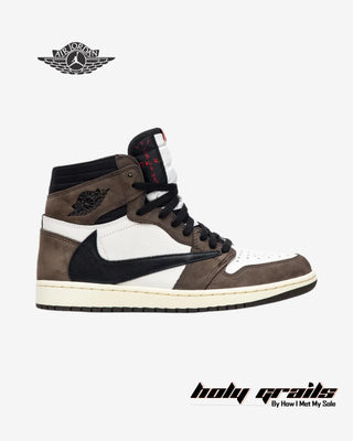 Travis Scott x Nike Air Jordan 1 Retro High OG 'Mocha' Sneakers - Side 1
