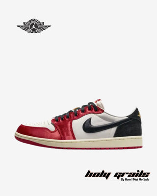 Trophy Room x Nike Air Jordan 1 Retro Low OG SP 'Rookie Card - Away' Sneakers - Side 2