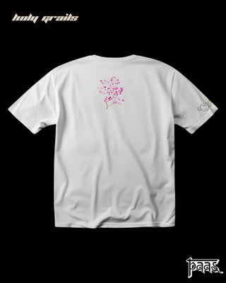 'Tropical Tree-Shirts Cherry Blossom' White T-Shirt HG x Paas Collective - Back