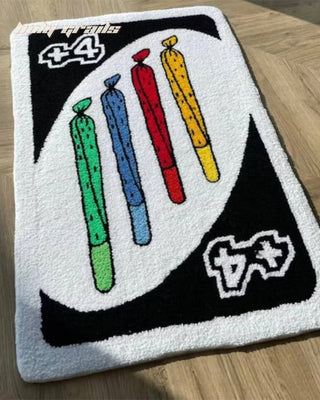 Uno Reverse Tufted Rug On Floor