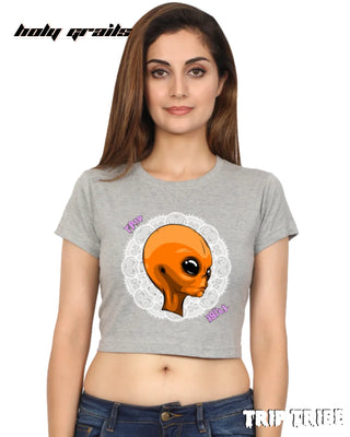 'Mandala Alien' Graphic Crop Top HG x Trip Tribe