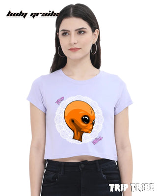 'Mandala Alien' Graphic Crop Top HG x Trip Tribe