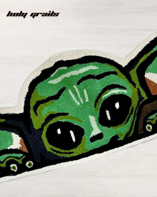 Yoda Peek Tufted Rug on Floor Close