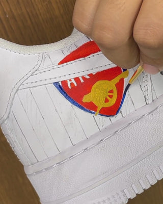 Hand Painted Custom Air Force 1 x Gunners Glory Sneakers Video