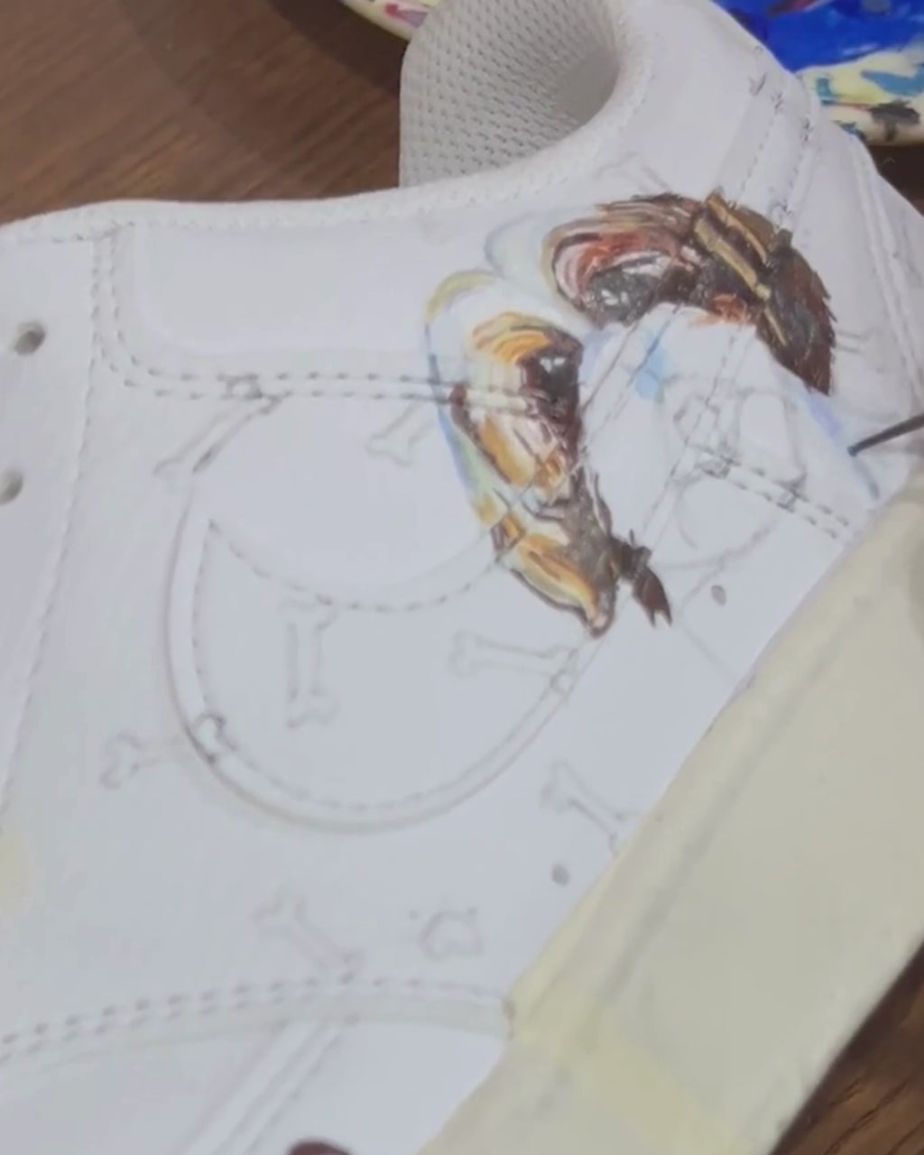Hand Painted Custom Air Force 1 x Shitzu Lovers Sneakers - Video