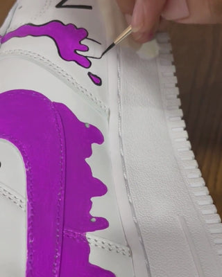 Hand Painted Custom Air Force 1 x Boldly Unstable Sneakers - Video