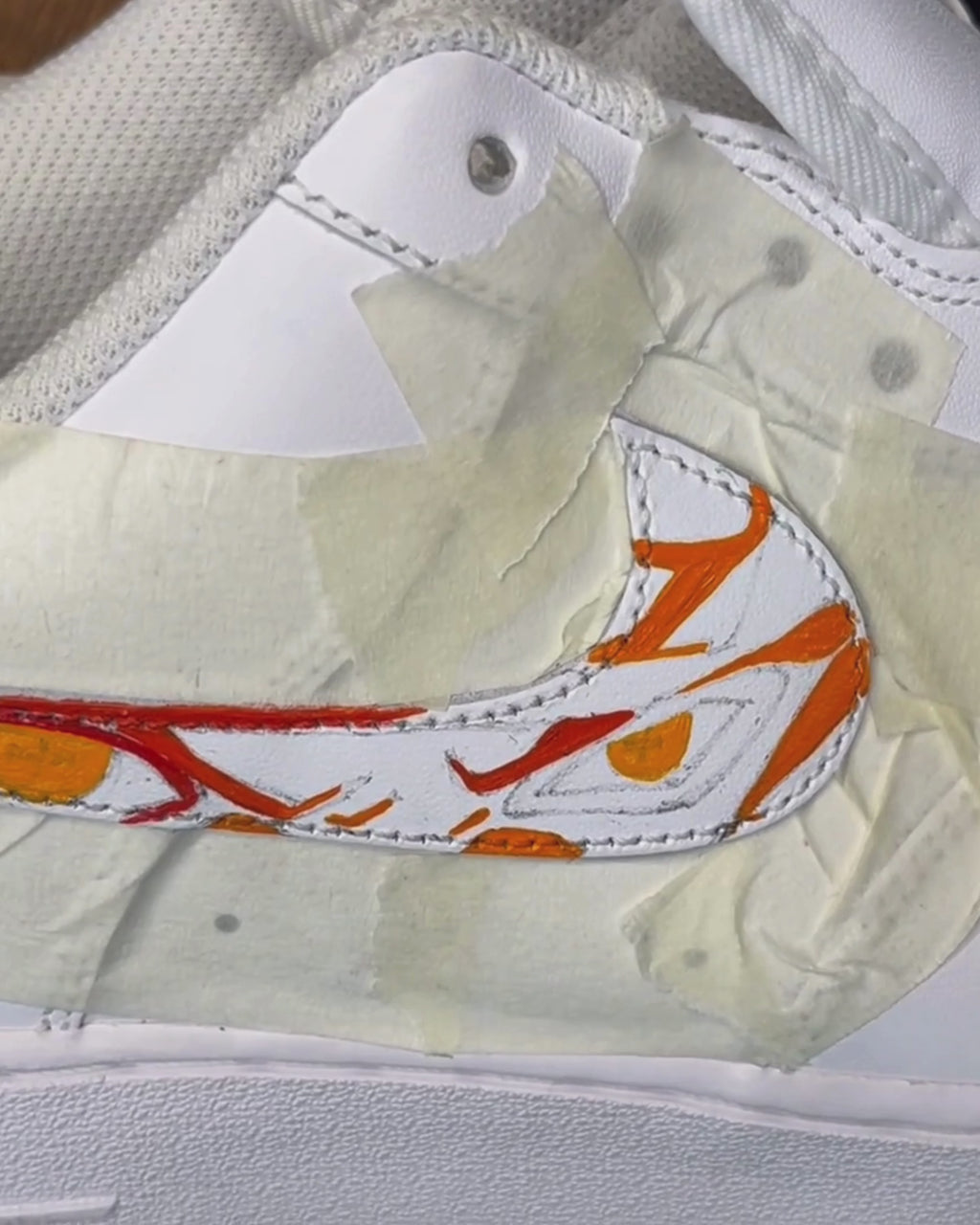 Custom Hand Painted Air Force 1 x Naruto x Sasuke Sneaks Video