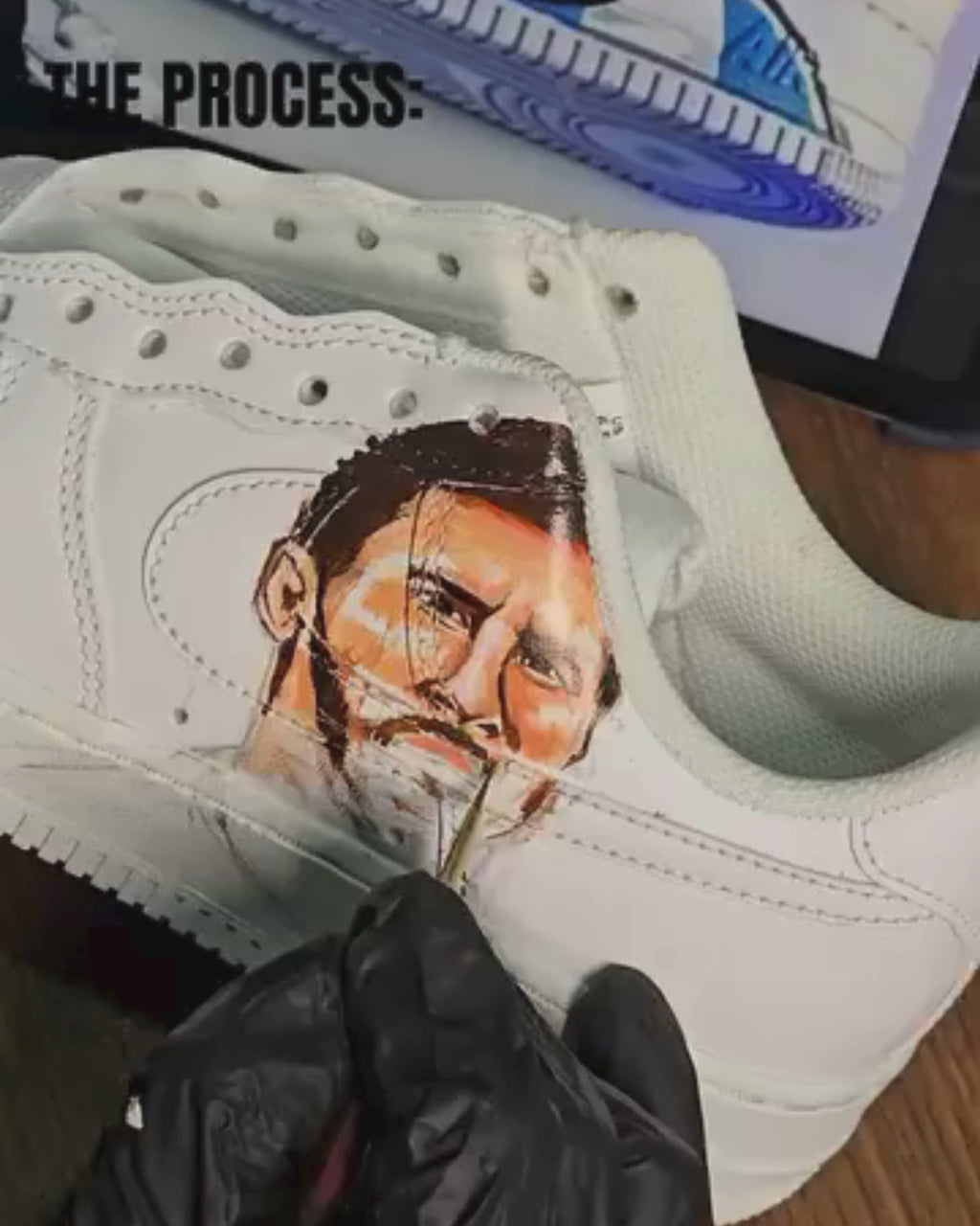 Hand Painted Custom Air Force 1 x Messi's Drip Sneakers - Video